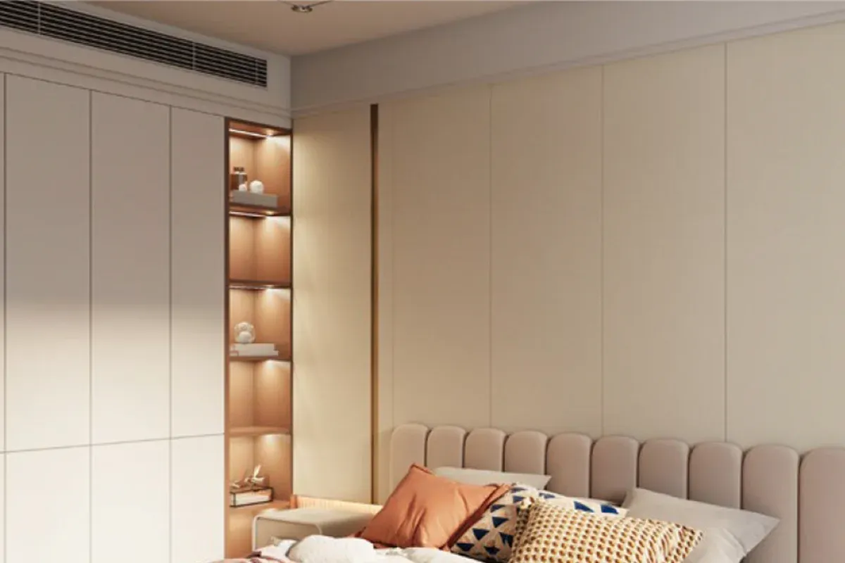 Same-color door, wall panel, and cabinet system installed together showing matched finish across every surface — gallery photo 7