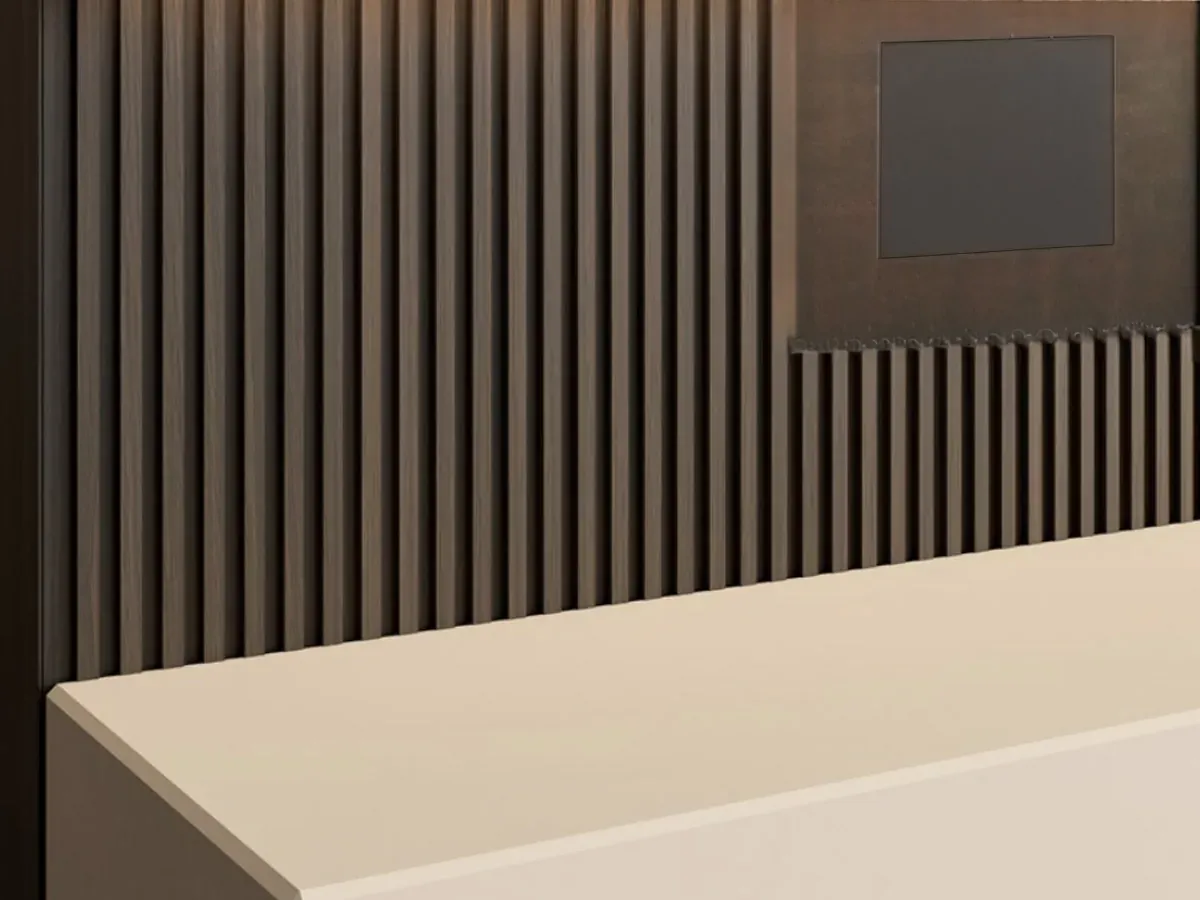 MW-DP108 Decor Panel profile cross-section, 108mm wide and 9mm thick, shown as a wall panel installation