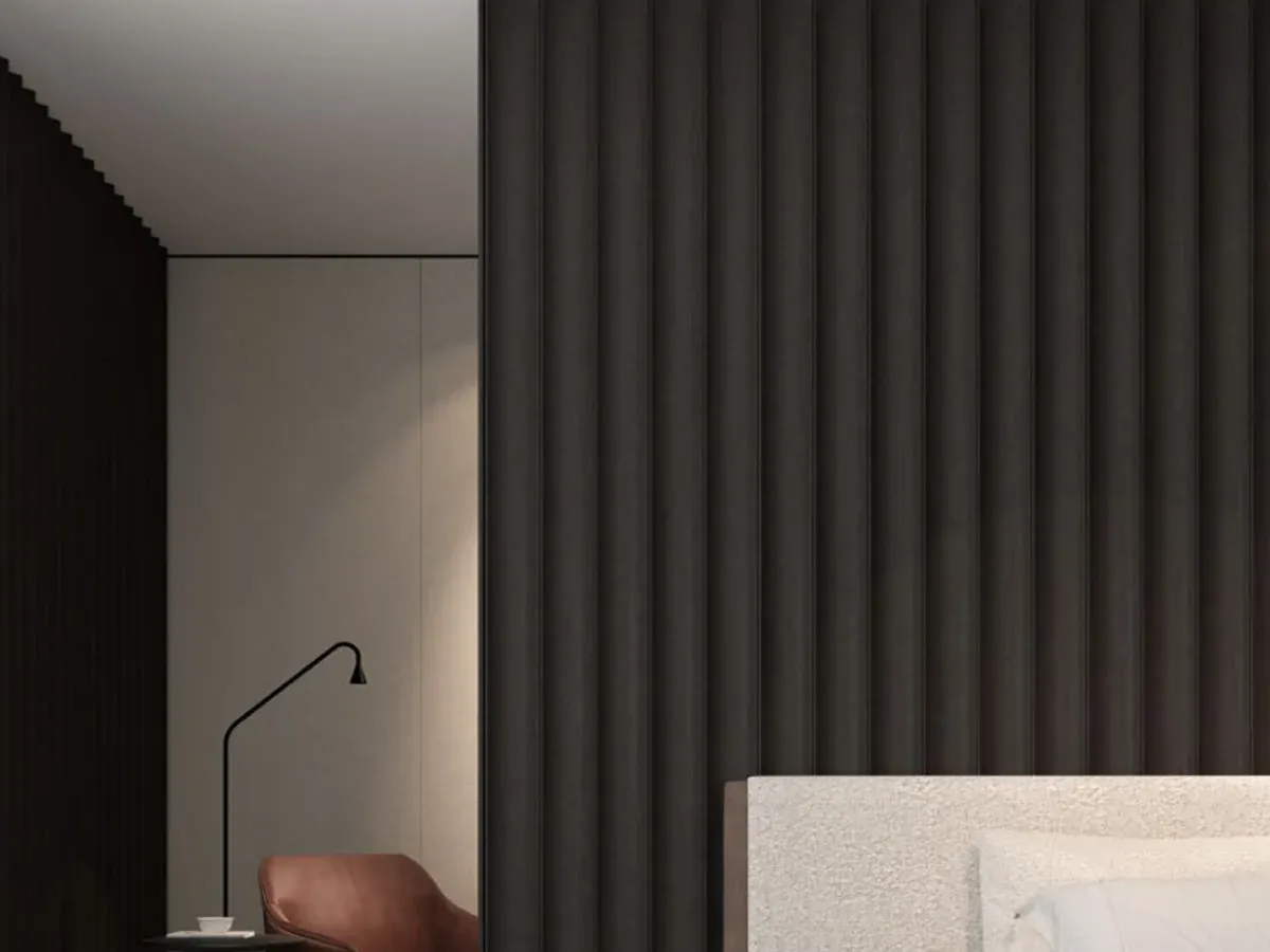 MW-DP1235 Decor Panel profile cross-section, 151mm wide and 35mm thick, shown as a wall panel installation