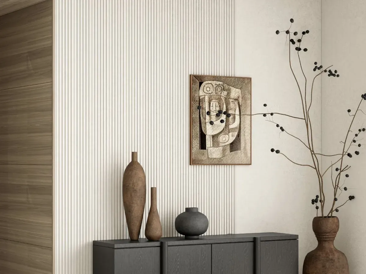 MW-DP130 Decor Panel profile cross-section, 130mm wide and 7.8mm thick, shown as a wall panel installation