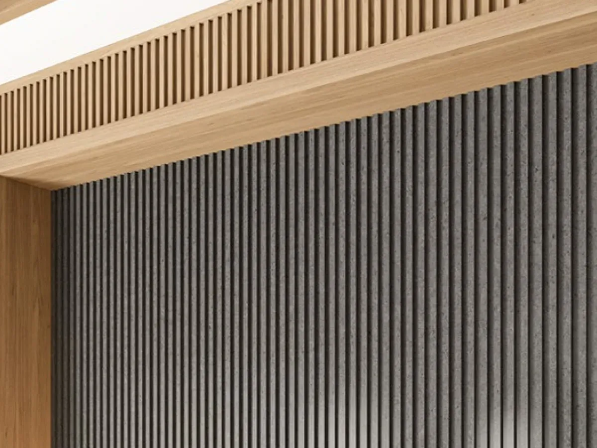 MW-DP1516 Decor Panel profile cross-section, 159mm wide and 16mm thick, shown as a wall panel installation