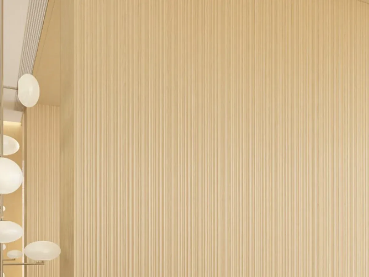 MW-DP155 Decor Panel profile cross-section, 155mm wide and 9mm thick, shown as a wall panel installation