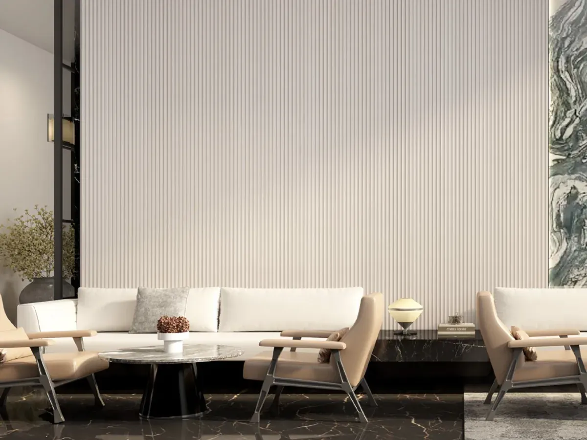 MW-DP159 Decor Panel profile cross-section, 159mm wide and 12mm thick, shown as a wall panel installation