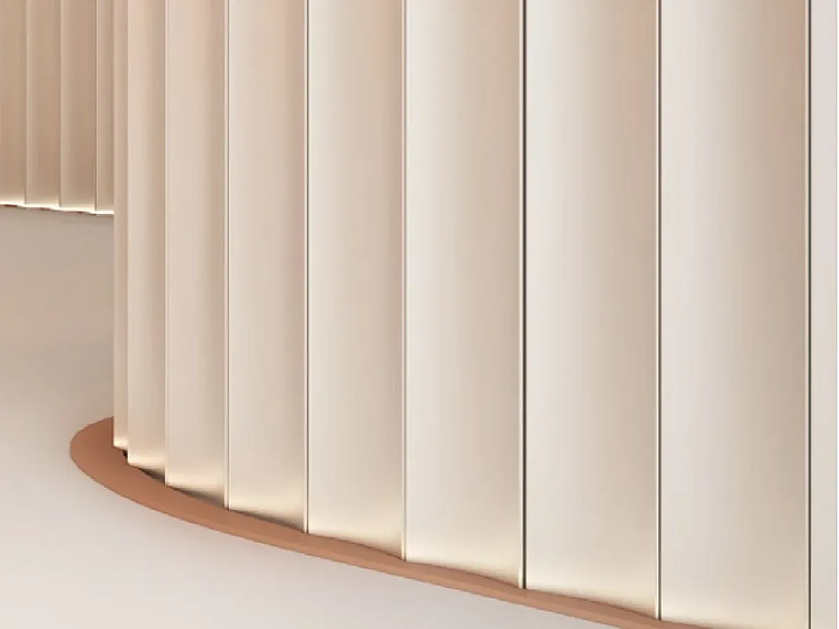 MW-DP2435 Decor Panel profile cross-section, 250.7mm wide and 35mm thick, shown as a wall panel installation