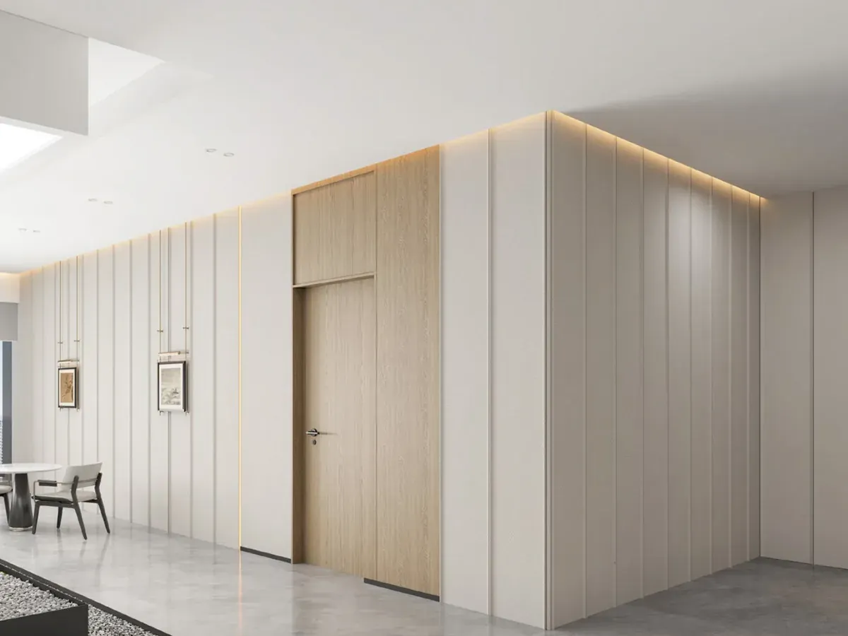 MW-DP4025 Decor Panel profile cross-section, 415mm wide and 25mm thick, shown as a wall panel installation