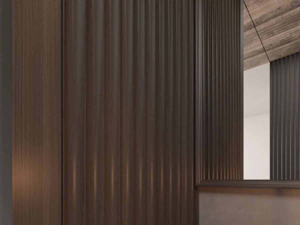 MW-DP50 Decor Panel profile cross-section, 51.7mm wide and 15mm thick, shown as a wall panel installation