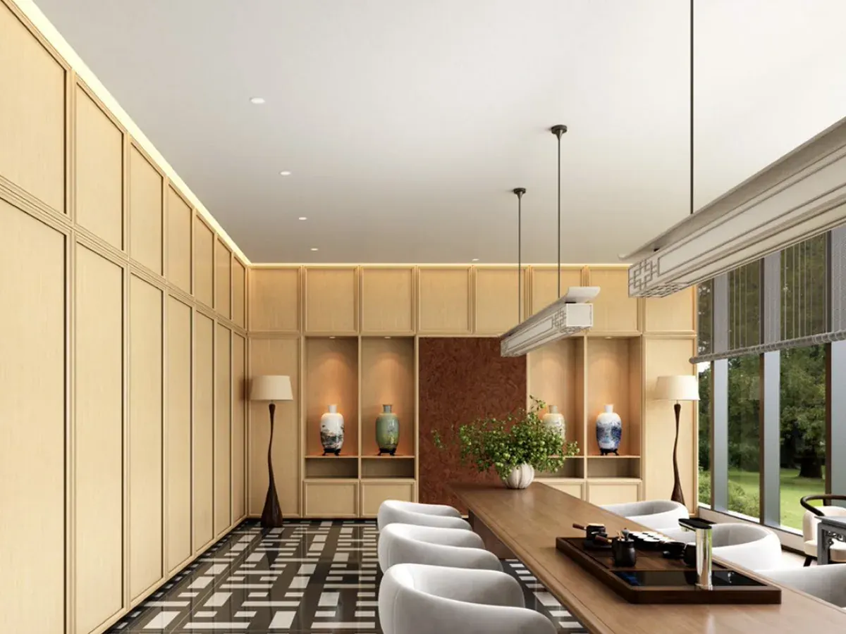 MW-DP60 Decor Panel profile cross-section, 60mm wide and 26mm thick, shown as a wall panel installation