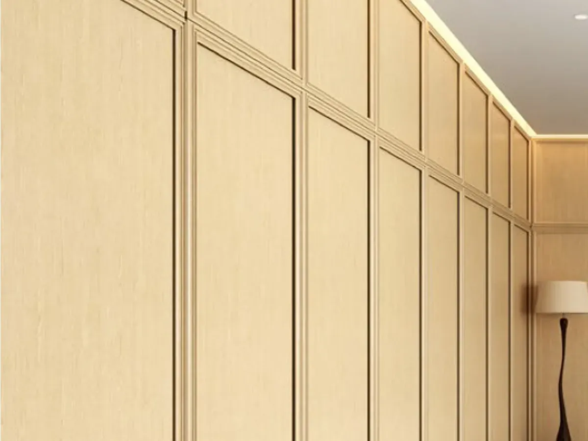 MW-DP60 Decor Panel profile cross-section, 60mm wide and 26mm thick, shown as a wall panel installation